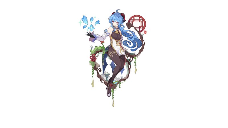 Blue-haired Character with Ice Magic