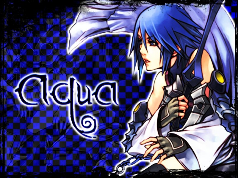 Blue-haired Character with Scythe