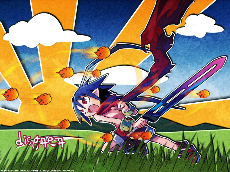 Blue-haired Character with Sword — Blue