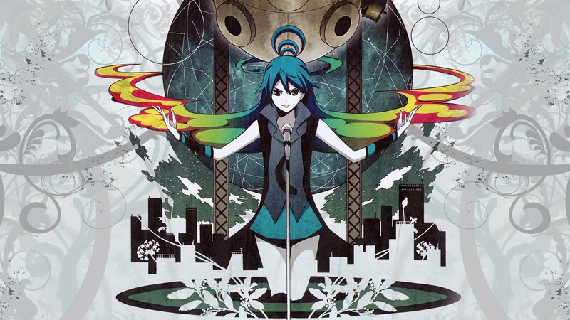 Blue-haired Character with Wings — Teal