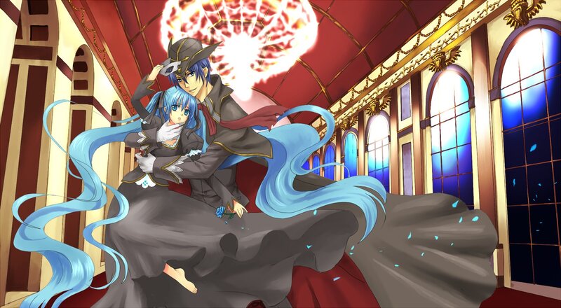 Blue-haired Characters in Hall