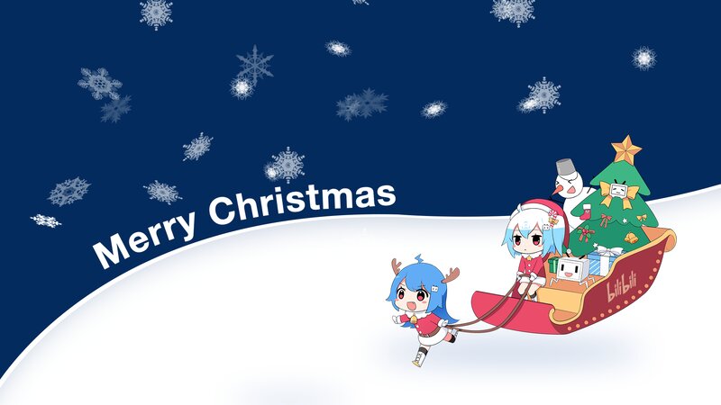 Blue-haired Characters in Sleigh