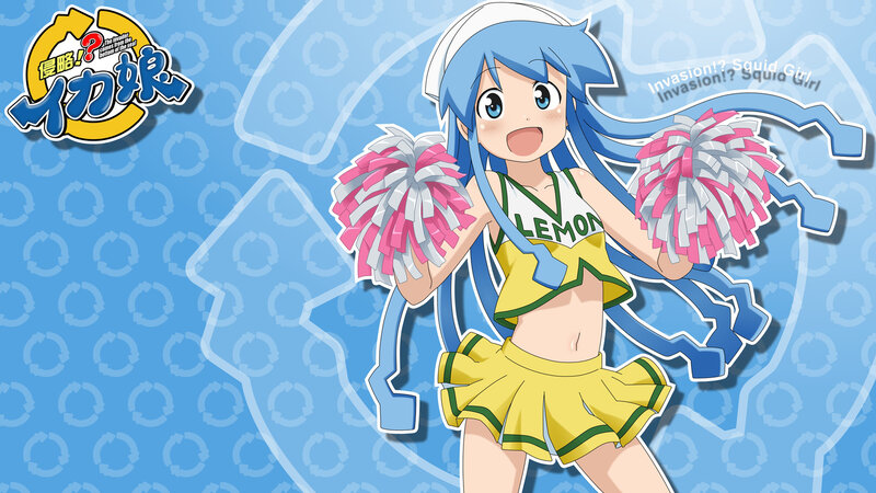 Blue-haired Cheerleader Girl