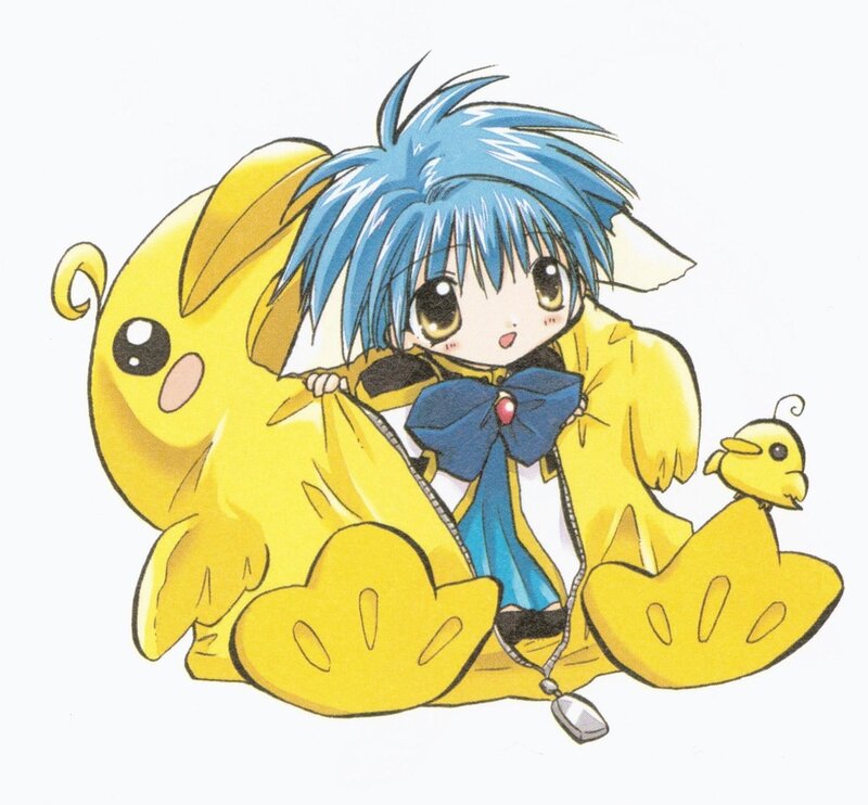 Blue-haired Child in Yellow Costume