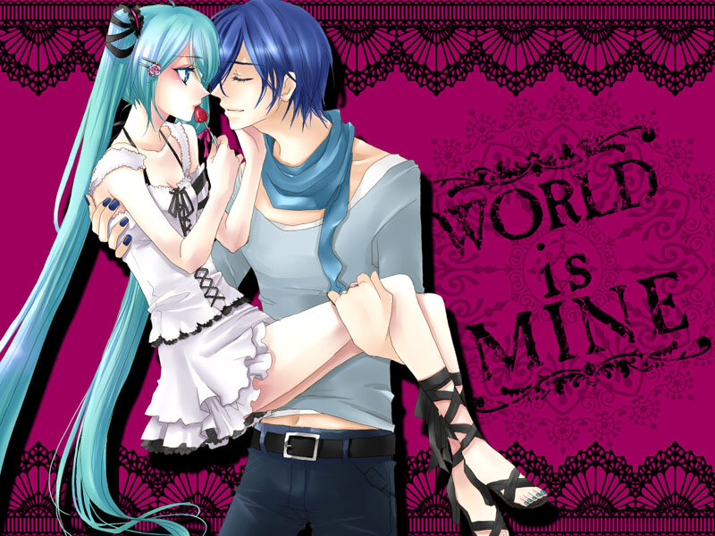 Blue-haired Couple Embracing — Magenta