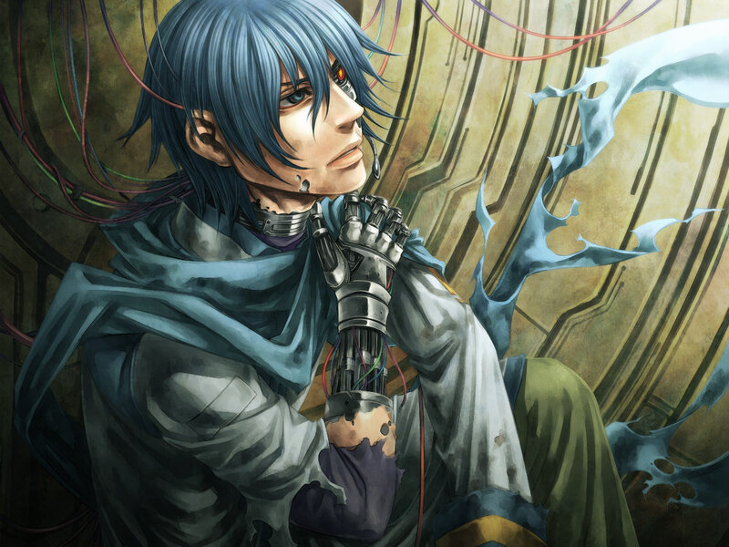 Blue-haired Cyborg Man