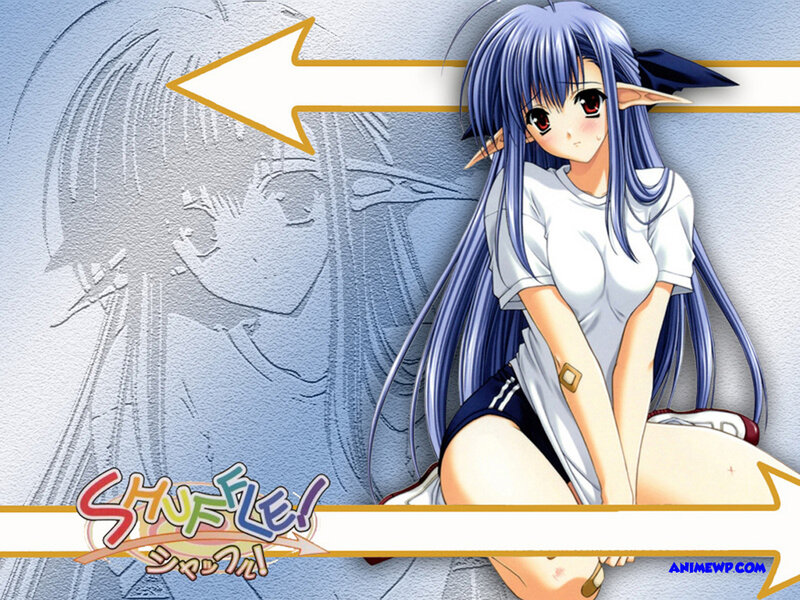 Blue-haired Elf Girl — Blue, Calm