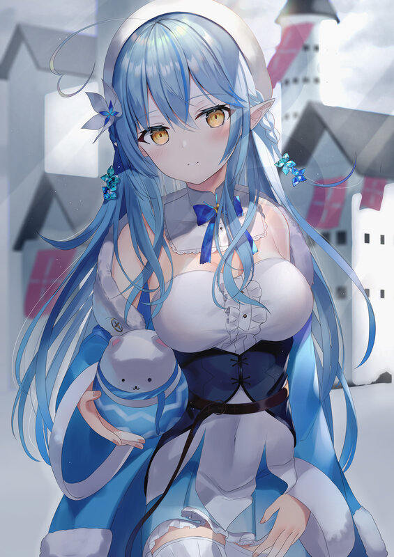 Blue-haired Elf Girl — Blue, Calm, Winter