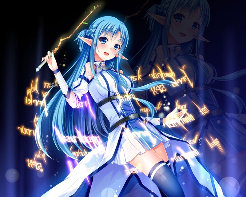 Blue-haired Elf Girl — Blue, Dramatic