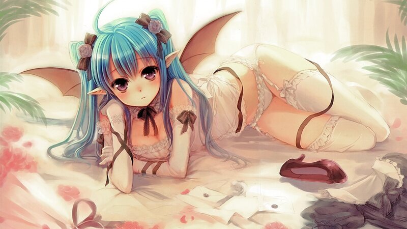 Blue-haired Elf Girl — Blue, Dreamy