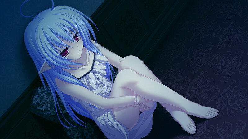 Blue-haired Elf Girl — Blue, Melancholic, Night