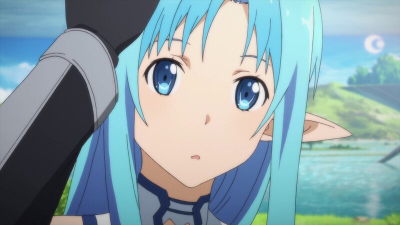 Blue-haired Elf Girl — Blue, Serene, Afternoon, Anime, Sword