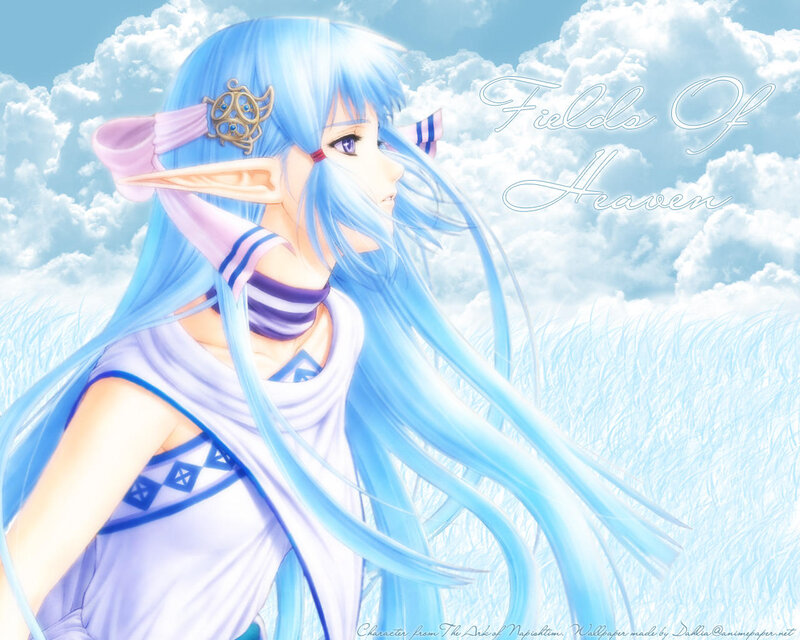Blue-haired Elf Girl — Blue, Serene