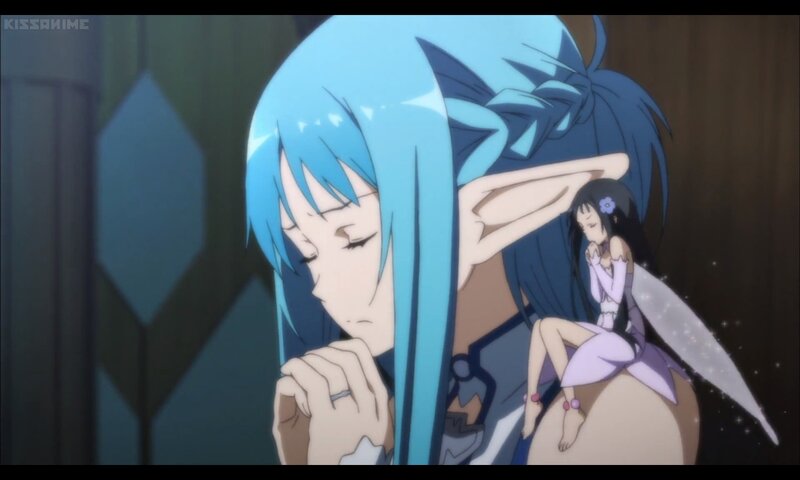 Blue-haired Elf with Fairy