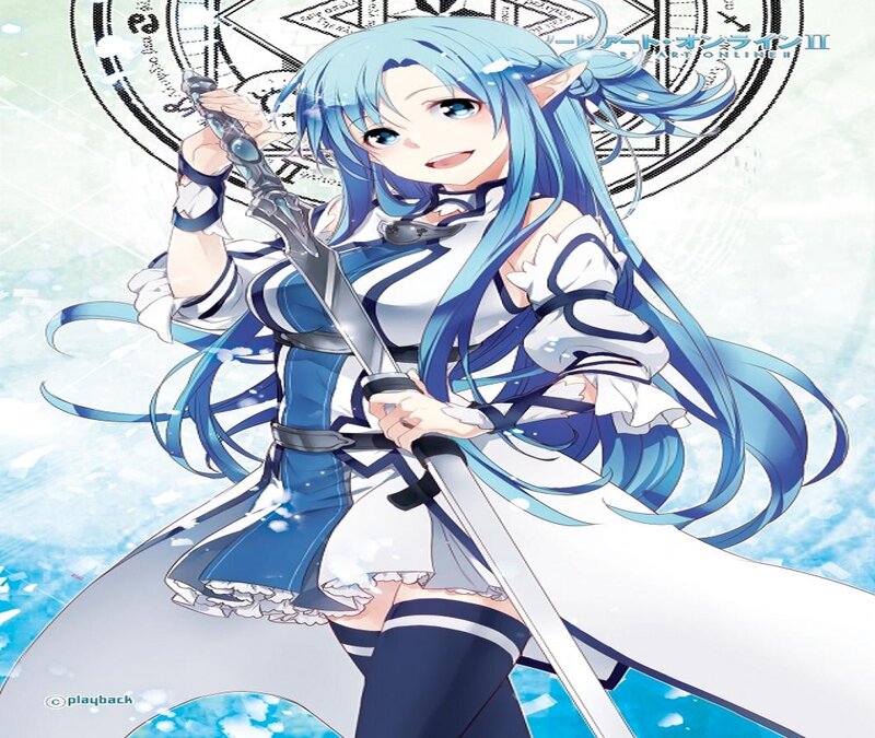Blue-haired Elf with Sword
