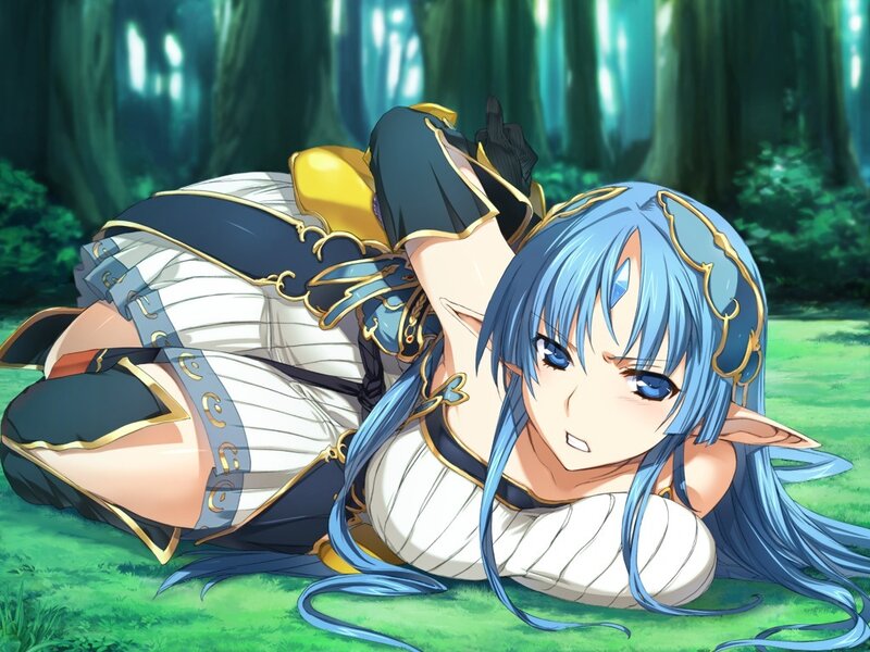 Blue-haired Elf Woman — Blue, Calm