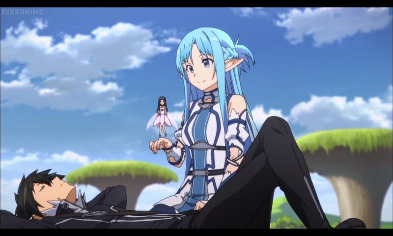 Blue-haired Elf Woman — Blue, Peaceful