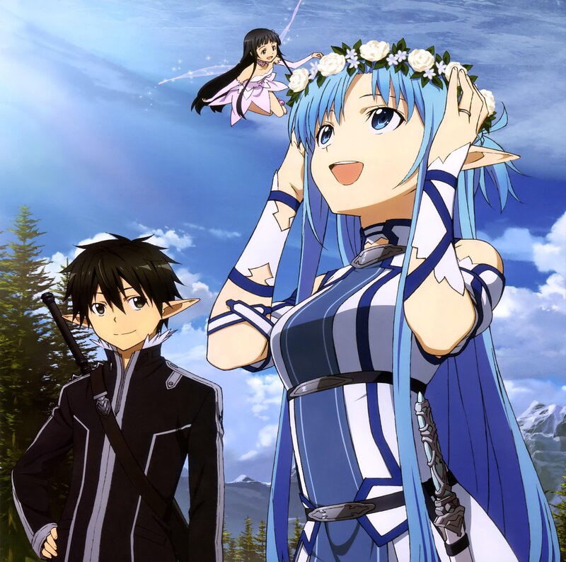 Blue-haired Elf Woman — Blue, Serene, Afternoon