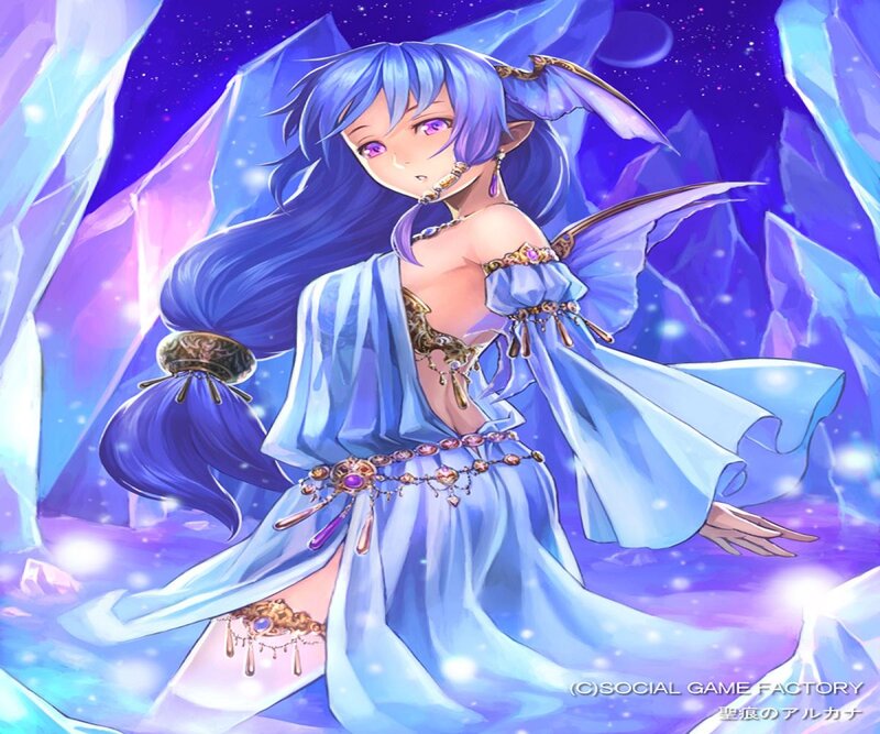 Blue-haired Elf Woman — Blue, Serene, Night