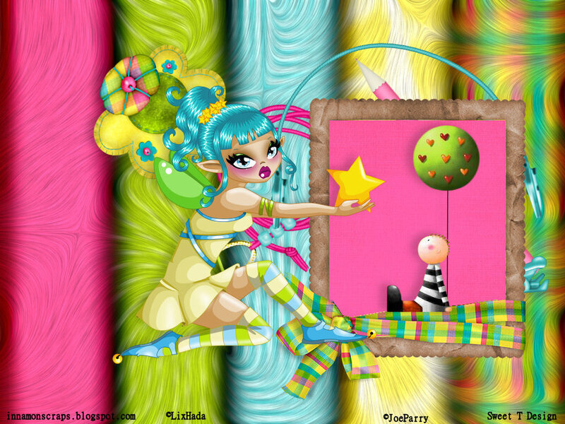 Blue-haired Fairy Character
