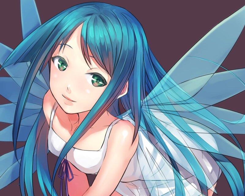 Blue-haired Fairy Girl — Blue, Calm
