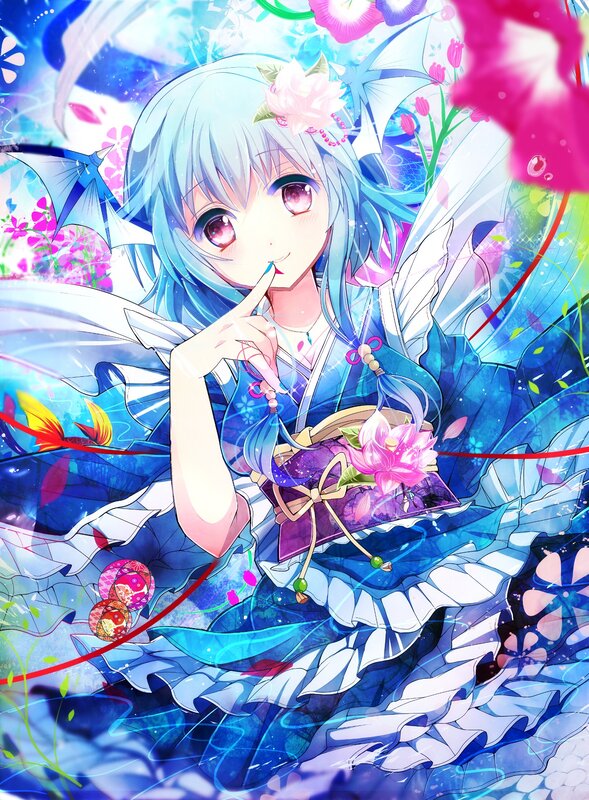 Blue-haired Fairy Girl — Blue, Dreamy, Anime