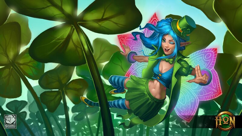 Blue-haired Fairy in Green