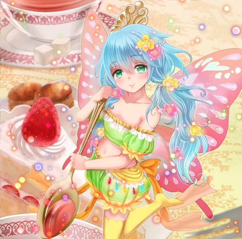 Blue-haired Fairy with Spoon