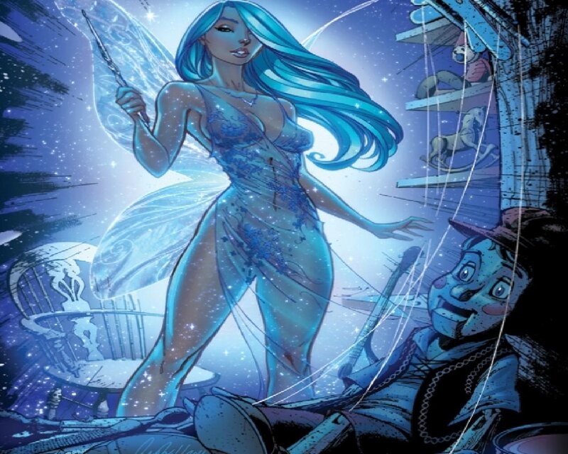 Blue-haired Fairy with Wand