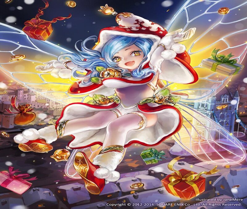 Blue-haired Fairy with Wings — Blue, Festive