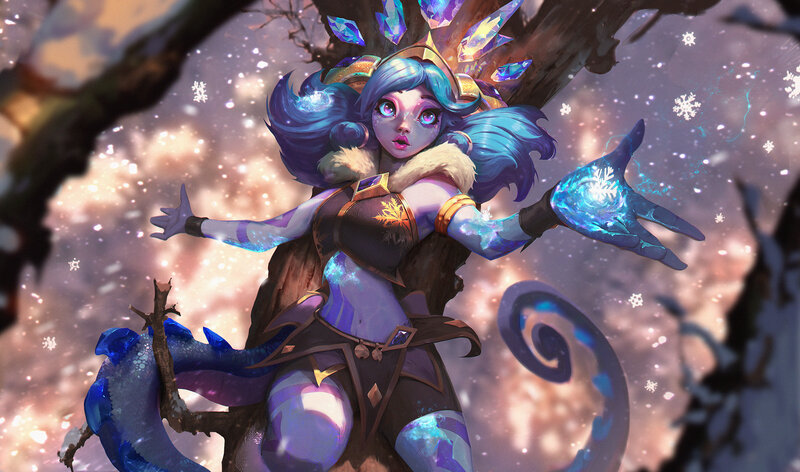 Blue-haired Female Character — Blue, Magical