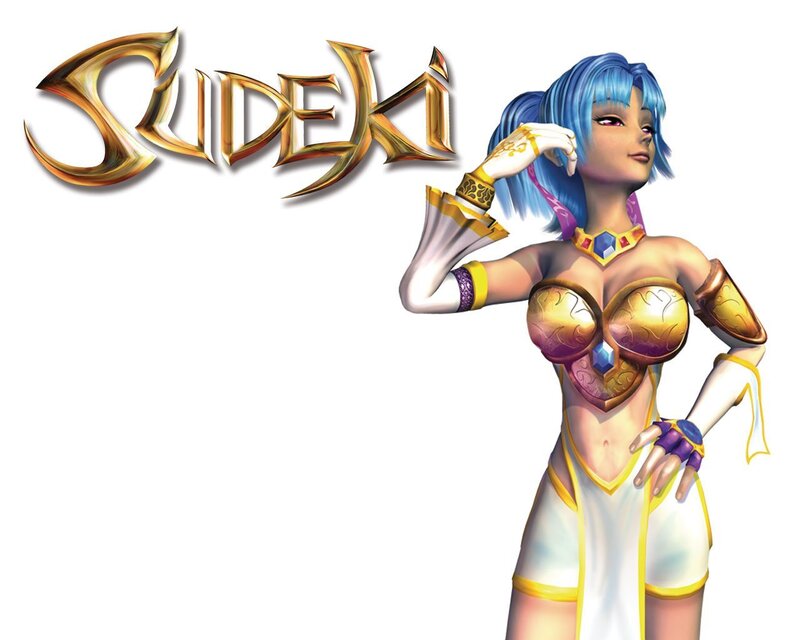 Blue-haired Female Character — White