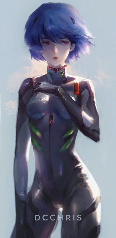 Blue-haired Female Pilot — Purple