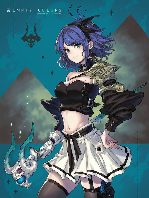 Blue-haired Female Warrior — Teal