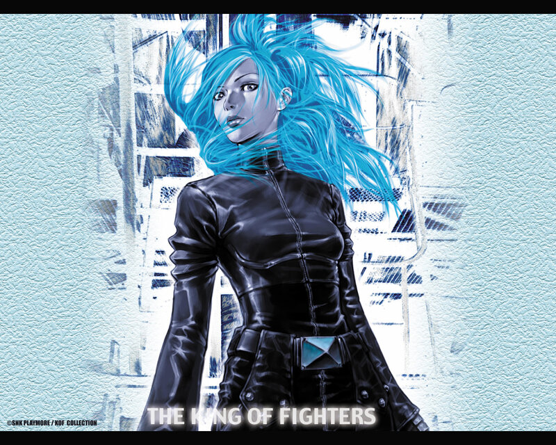 Blue-haired fighter from King of Fighters