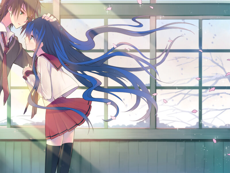 Blue-haired Girl and Boy — Blue