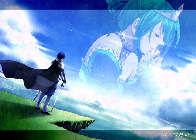 Blue-haired Girl and Knight