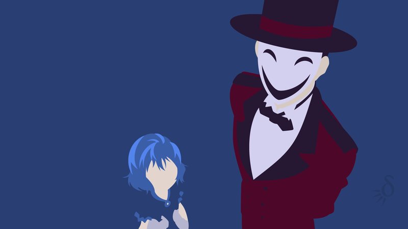 Blue-haired Girl and Masked Man
