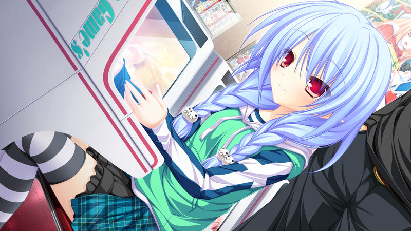 Blue-haired Girl at Arcade