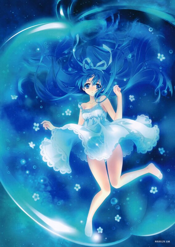 blue-haired girl in a dream