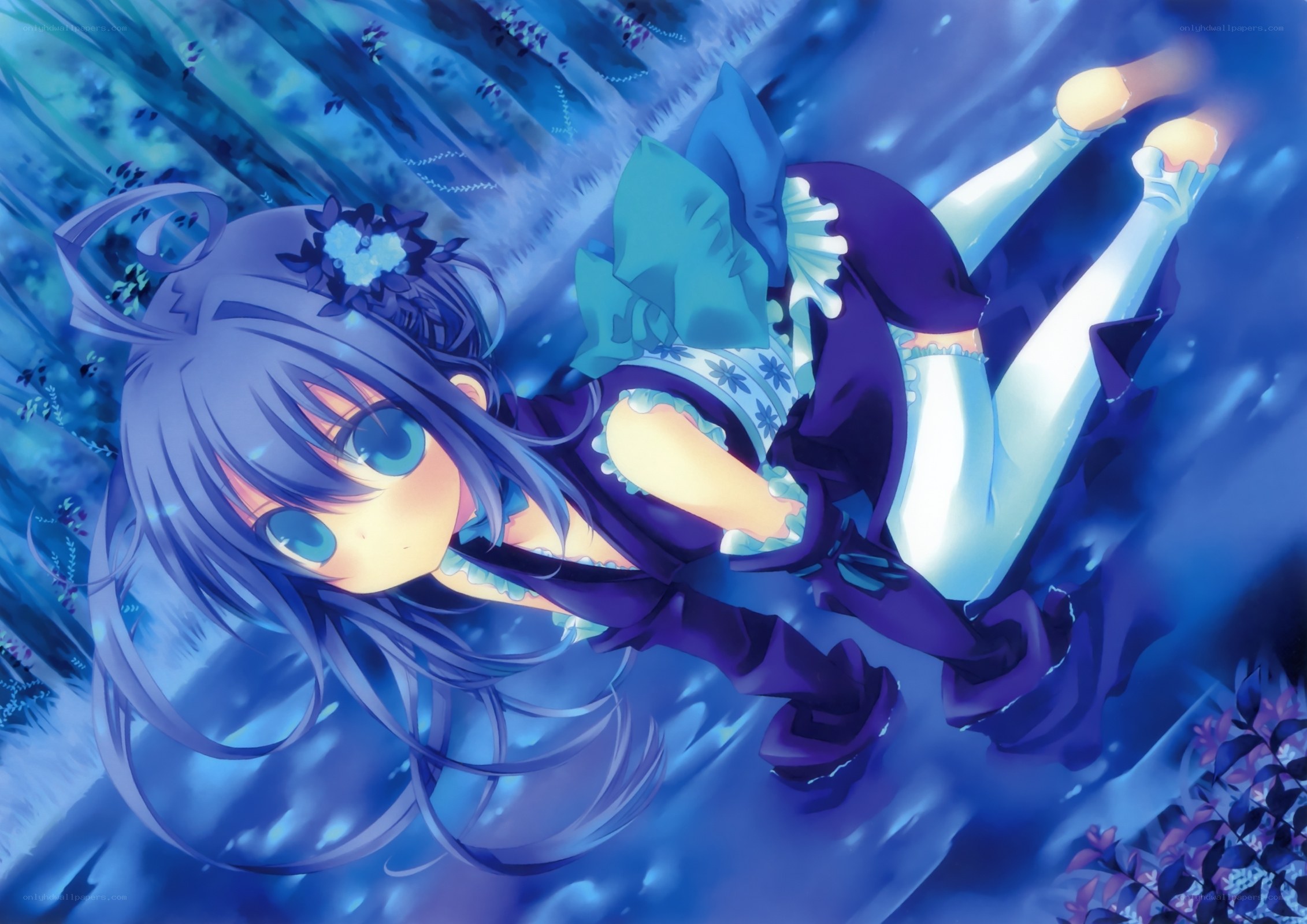 blue-haired girl in a dream