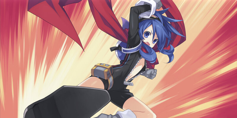 Blue-haired Girl in Action — Blue