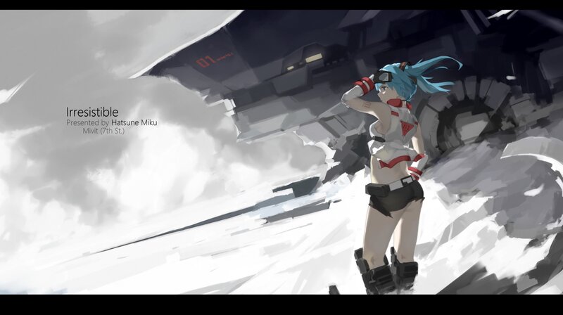 Blue-haired Girl in Armor