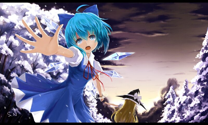 Blue-haired Girl in Blue Dress — Dramatic
