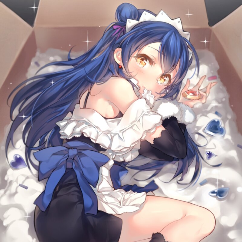 Blue-haired Girl in Box — Blue
