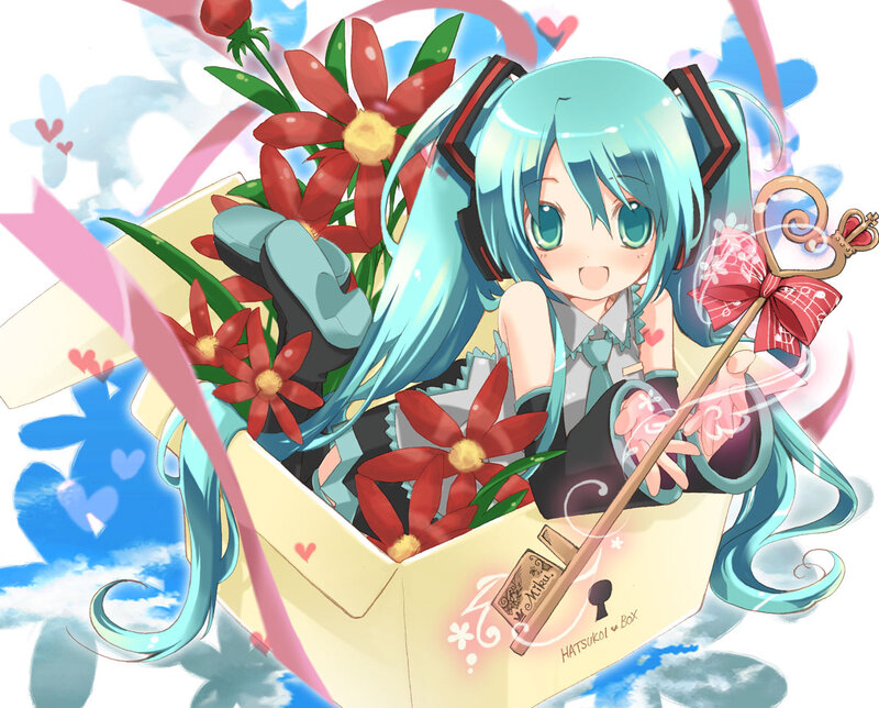 Blue-haired Girl in Box — Cyan