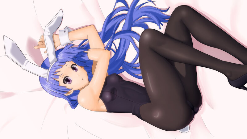 Blue-haired Girl in Bunny Suit