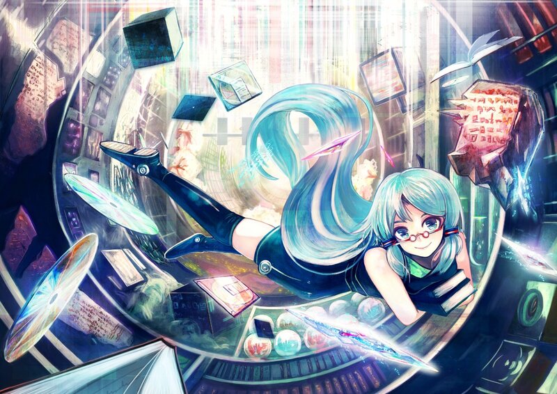 Blue-haired Girl in Capsule