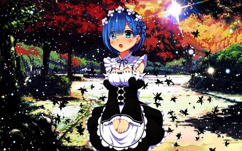 Blue-haired Girl in Dress — Black