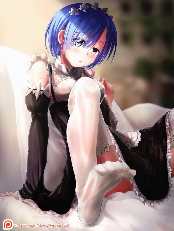 Blue-haired Girl in Dress — Blue, Calm, Afternoon